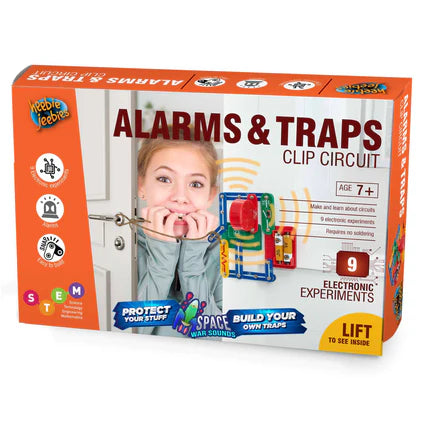 Clip Circuit Alarms & Traps STEM Learning Kit - Electronic Engineering Toys for Kids & Teens - Fun Science Experiments & DIY Security Projects