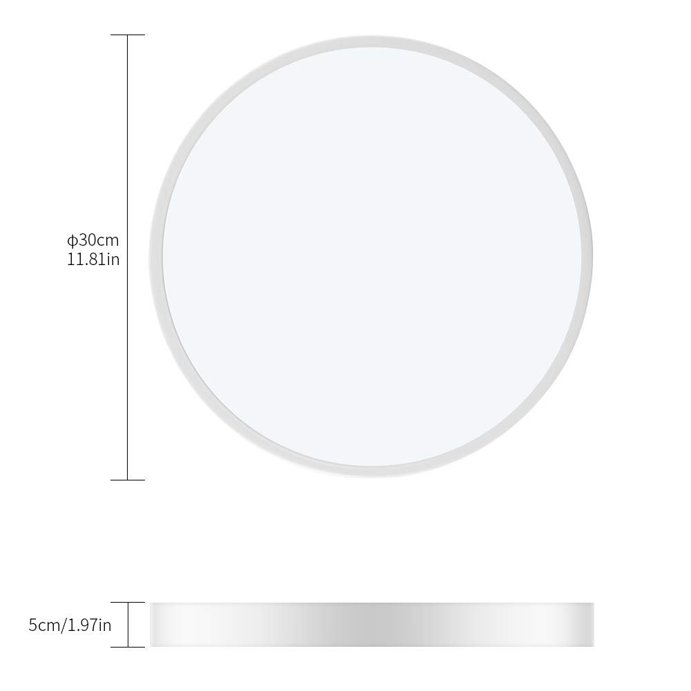 20W LED Ceiling Light Flush Mount Fixture - 1200LM Warm White (2800-3000K) Round Panel Downlight for Home, Office & Commercial Spaces - Energy Saving Indoor Lighting Solution for Bedrooms, Kitchens & Hallways (1 Pack)