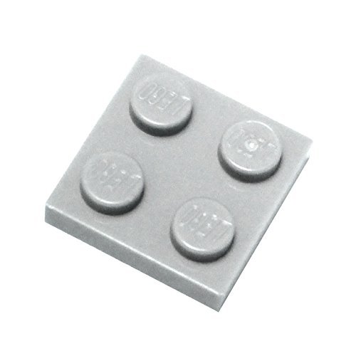 LEGO Dark Gray (Dark Stone Grey) 2x2 Building Plates - Pack of 100 Pieces for LEGO Creations, MOC Models & DIY Projects - Perfect for Construction, Architecture & Creative Play