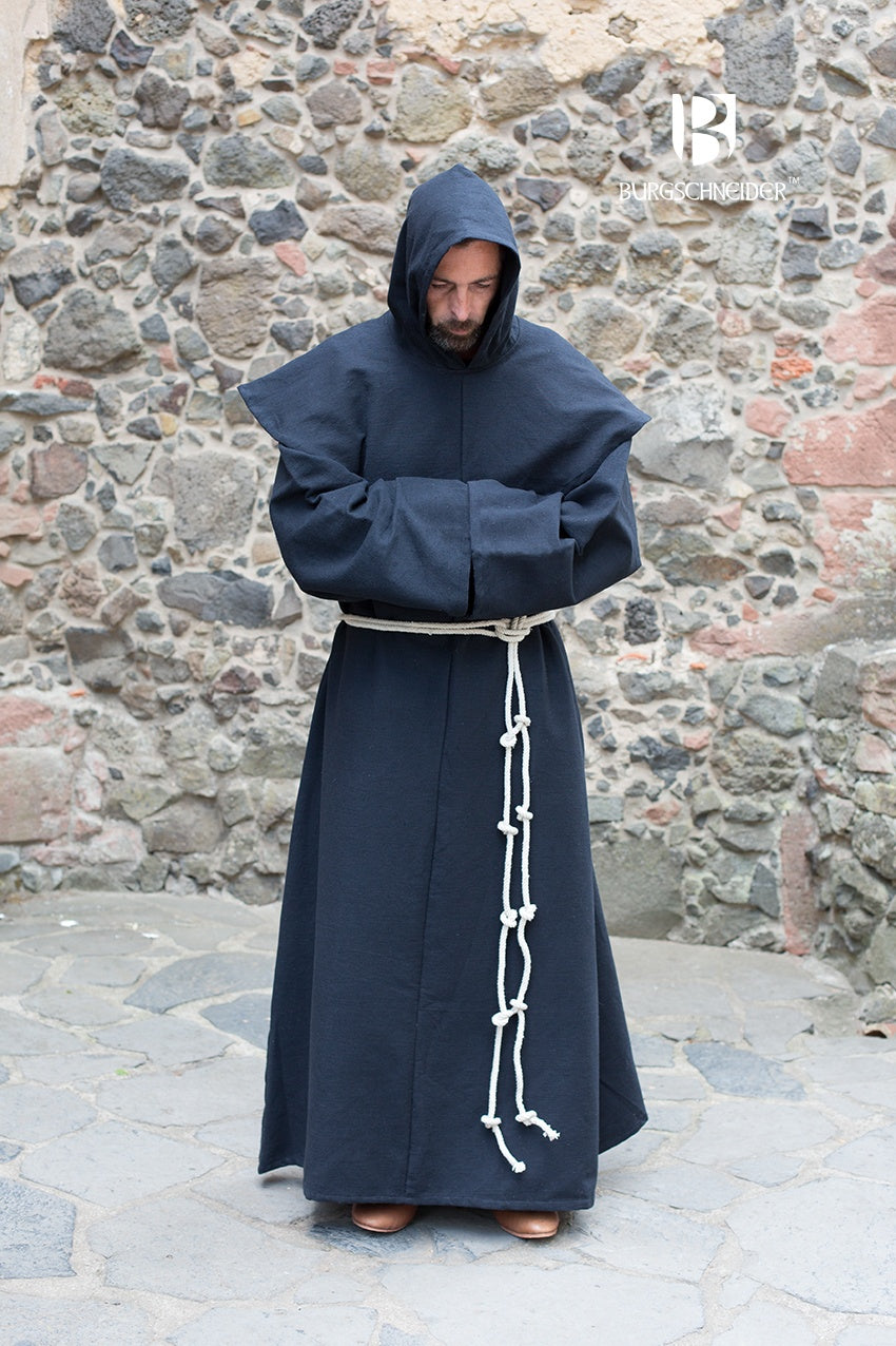 Authentic Monk's Habit Benediktus Black - Traditional Catholic Robe for Religious Ceremonies & Meditation