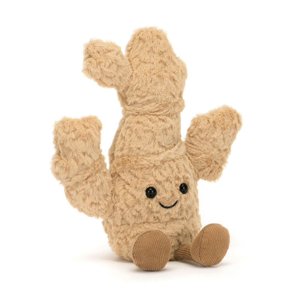 Amuseables Ginger Plush Toy - Cute & Soft Ginger Root Stuffed Animal for Kids & Adults - Perfect for Home Decor, Gifts & Stress Relief
