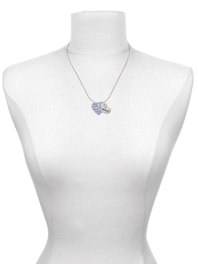 Delight Jewelry Acrylic Holographic Heart Necklace Set for Mother & Daughter - 19