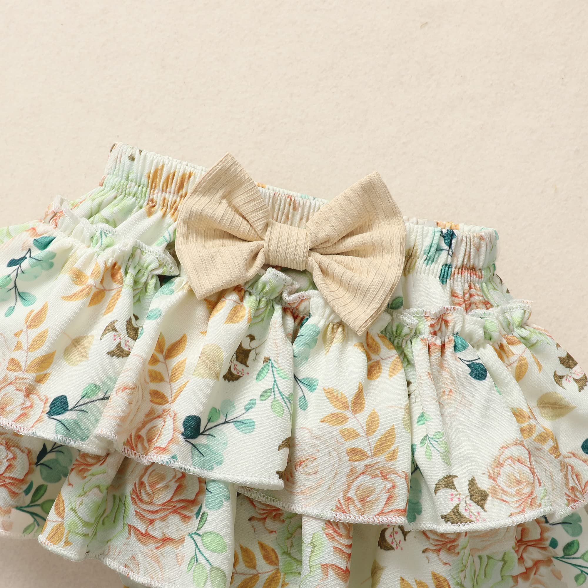 Mioglrie Newborn Baby Girl Clothes Set - Floral Romper & Shorts Outfit for Summer | Cute Infant Girl Outfits for Playdates, Photo Shoots & Family Gatherings