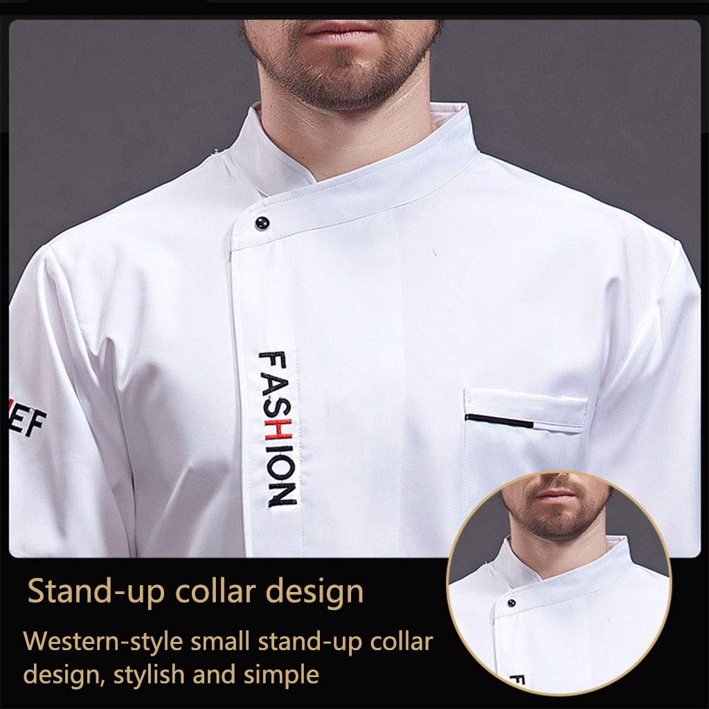 Unisex Chef Coat - Classic Short Sleeve Kitchen Jacket for Professional Cooks | Lightweight & Customizable Chef Works Top | Perfect for Restaurants, Catering & Culinary Schools