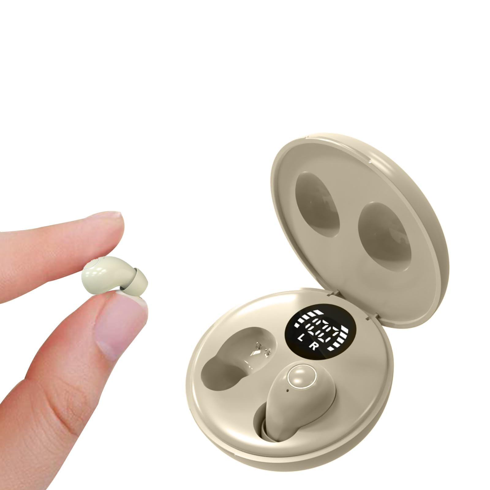 Smallest Invisible Mini Wireless Bluetooth Earbuds - Tiny Discreet Hidden Earbuds for Small Ear Canals, Comfortable In-Ear Headphones for Work, Side Sleepers & Night Use - Wireless Earphones for Sleeping, Office & Travel
