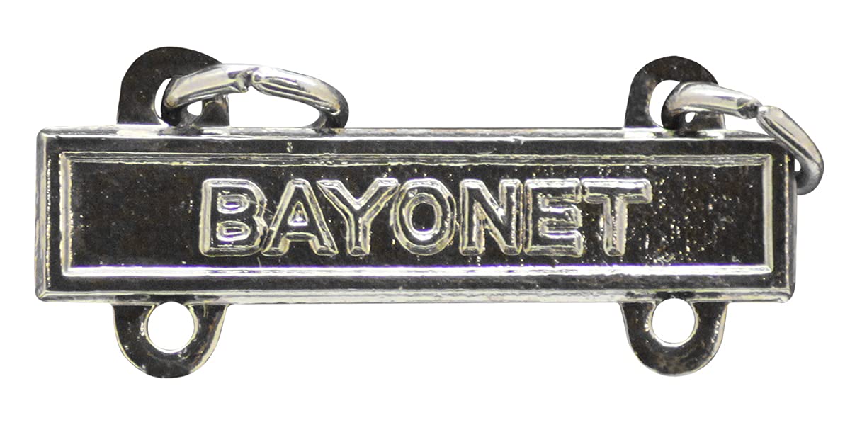 US Army Qualification Bar Bayonet with Mirror Finish - Perfect for Military Collectors, Reenactments & Display