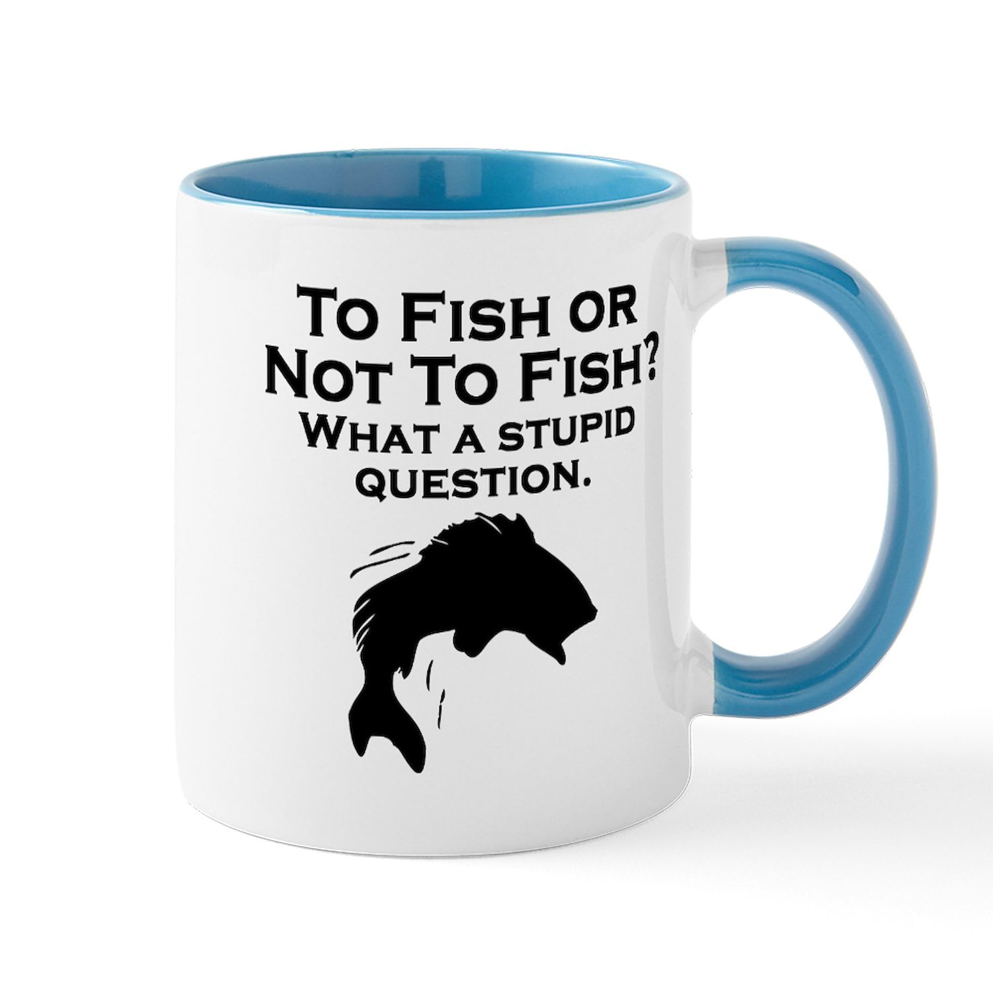 Funny Fishing Coffee Mug - 11 oz (325 ml) Ceramic Cup with 'To Fish Or Not To Fish' Design - Perfect for Anglers, Fishing Enthusiasts & Coffee Lovers - Great Gift for Father's Day, Birthday & Outdoor Adventures