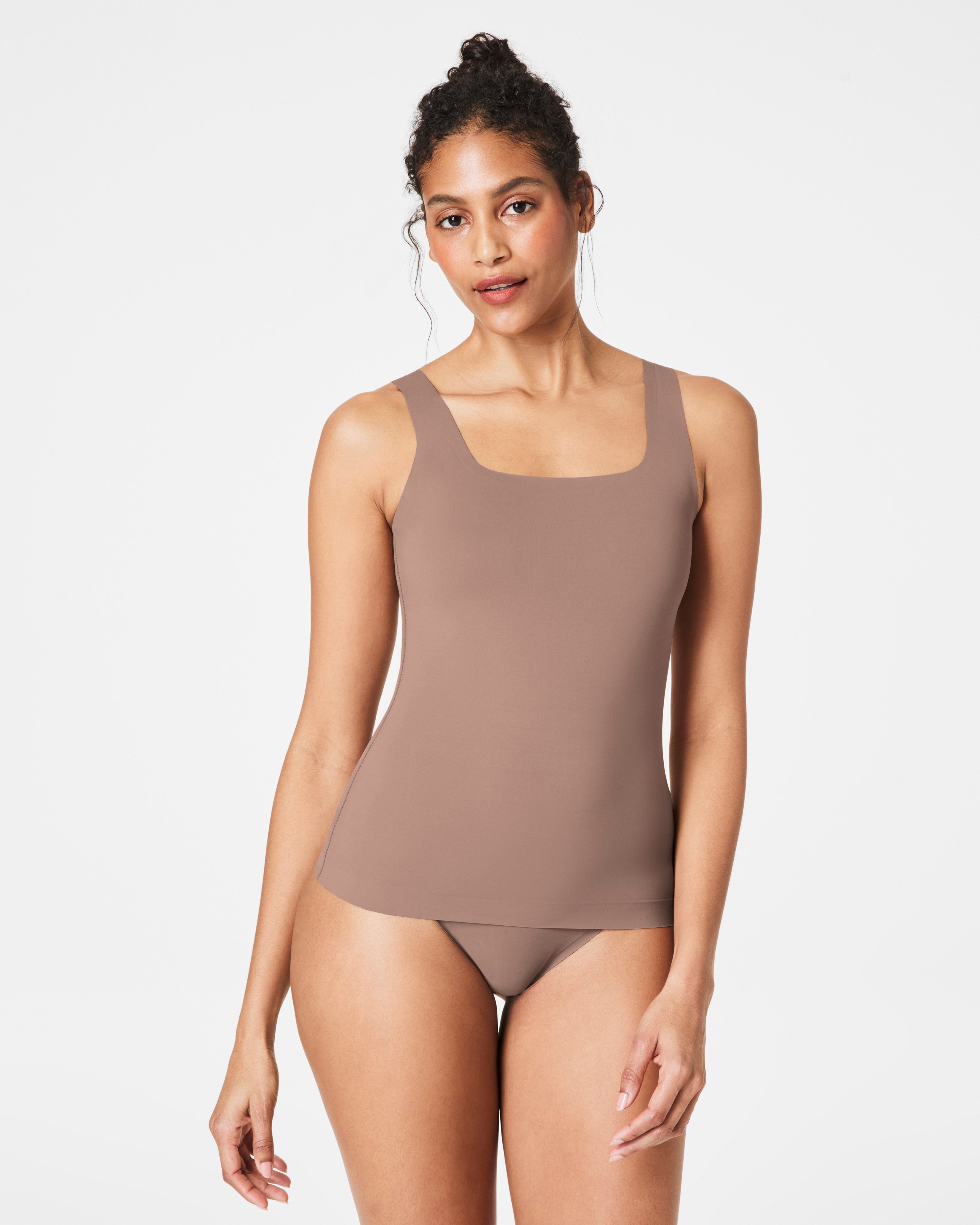 SPANX Supersmooth™ Essential Tank Top for Women - Seamless Slimming Camisole with Built-in Bra - Perfect for Layering, Workout & Everyday Wear