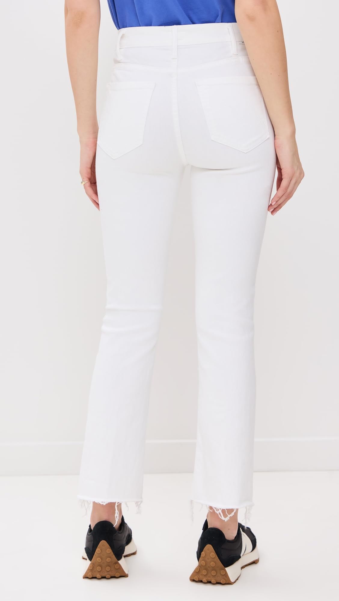 MOTHER Women's The Hustler Distressed Ankle Jeans - High Waist Slim Fit Denim Pants for Casual Outfits & Street Style