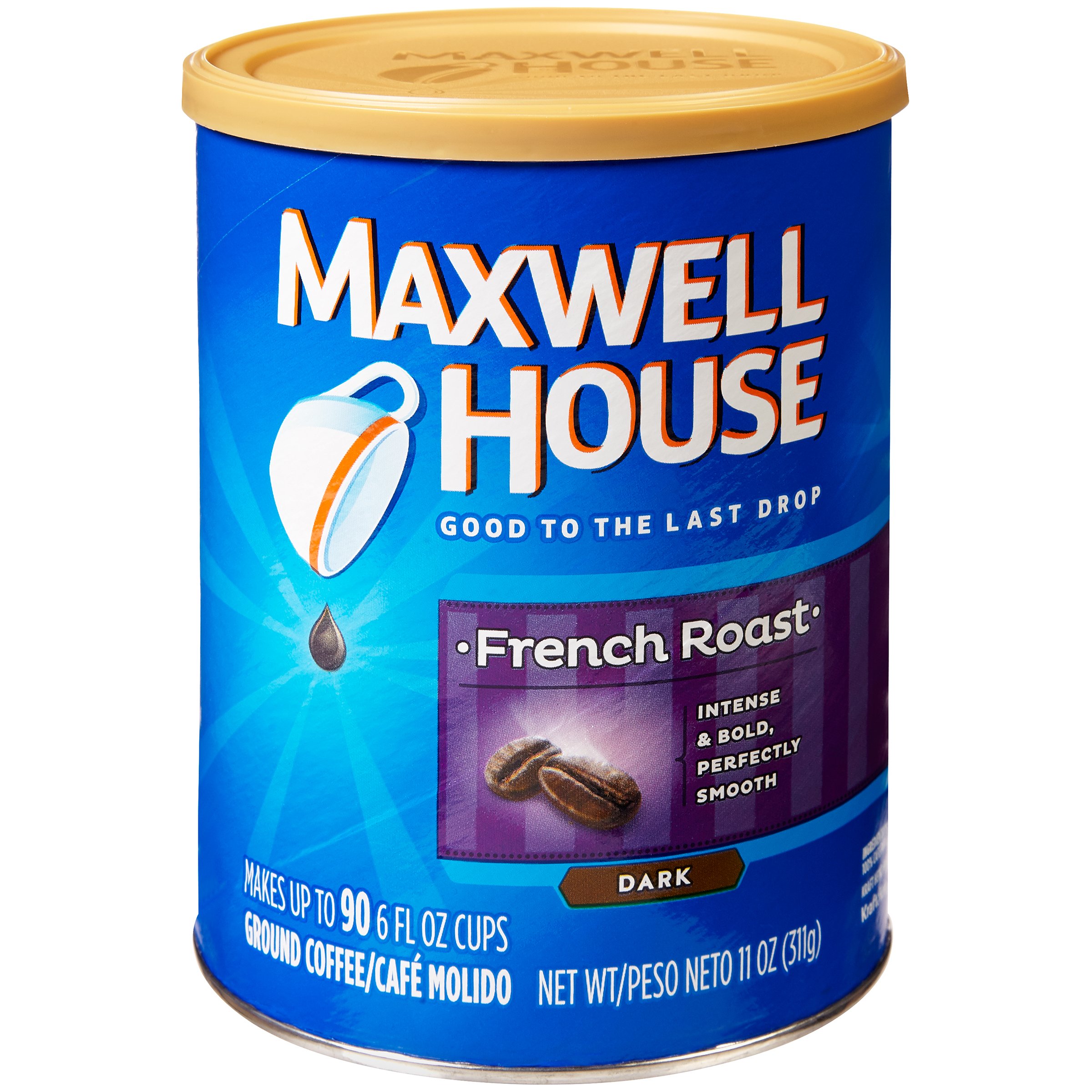 Maxwell House French Roast Ground Coffee - 11oz Jars (Pack of 3) | Rich & Bold Dark Roast Coffee Beans | Perfect for Morning Brew, Office Use & Camping Trips