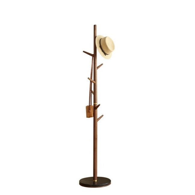 14.6x14.6x71.7 inch / 37x37x182сm / Rich dark walnut color / Clothes Hanger