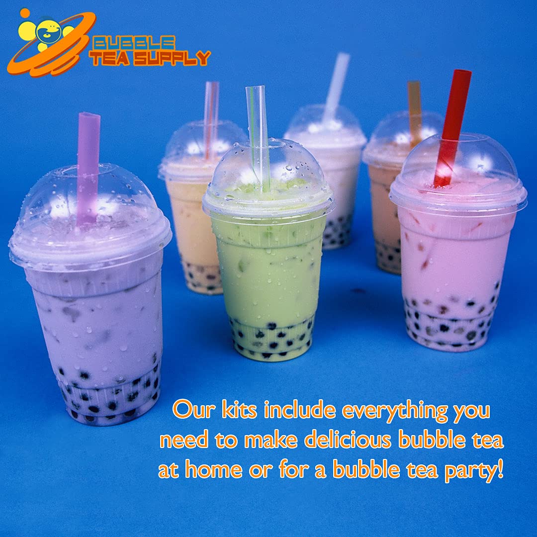 Premium Bubble Tea Kit - Black Aromatic Milk Tea Starter Set with Tapioca Pearls & Boba Powder | DIY Bubble Tea Supplies for Parties, Gifts & Home Brewing | Perfect for Bubble Tea Lovers, Cafes & Asian Dessert Shops
