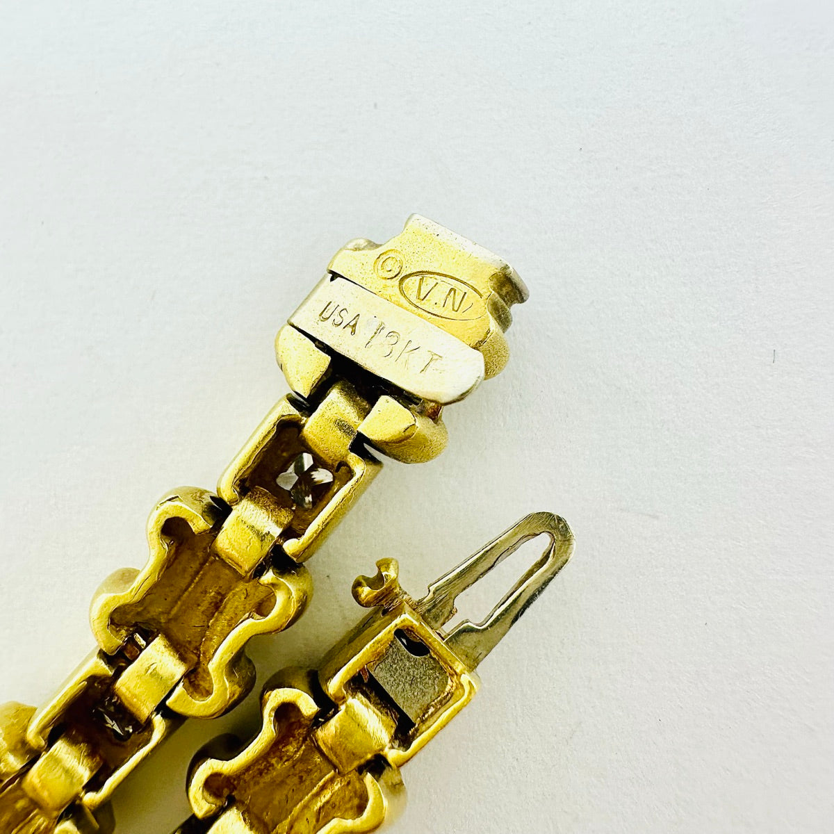 18K Yellow & White Gold Diamond Bracelet with 14 Genuine Diamonds - Elegant Jewelry for Women, Perfect for Weddings, Anniversaries & Special Occasions