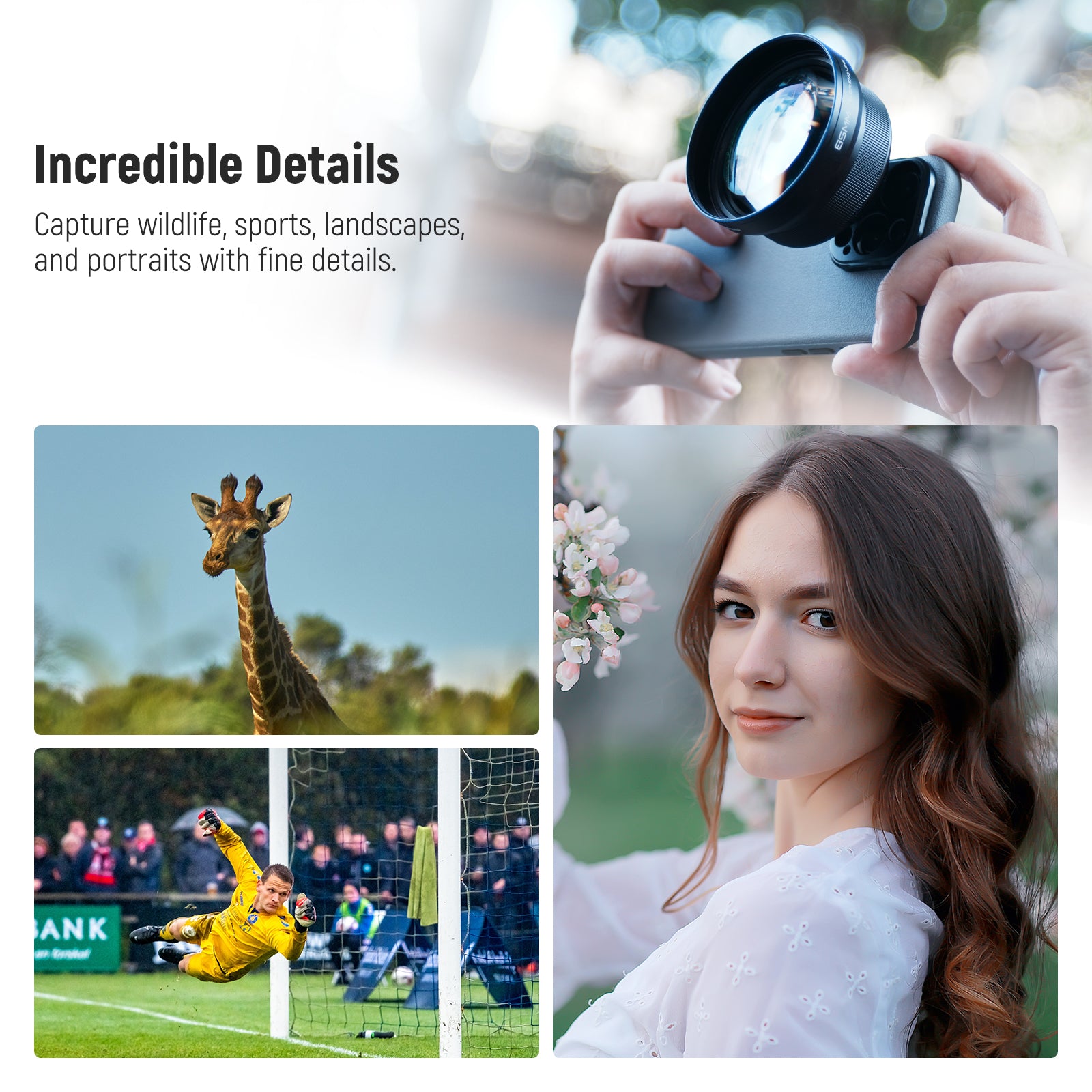 NEEWER LS 59 85mm HD Telephoto Lens with 17mm Lens Thread - Professional Photography for Portraits, Wildlife & Travel - Compatible with DSLR and Mirrorless Cameras