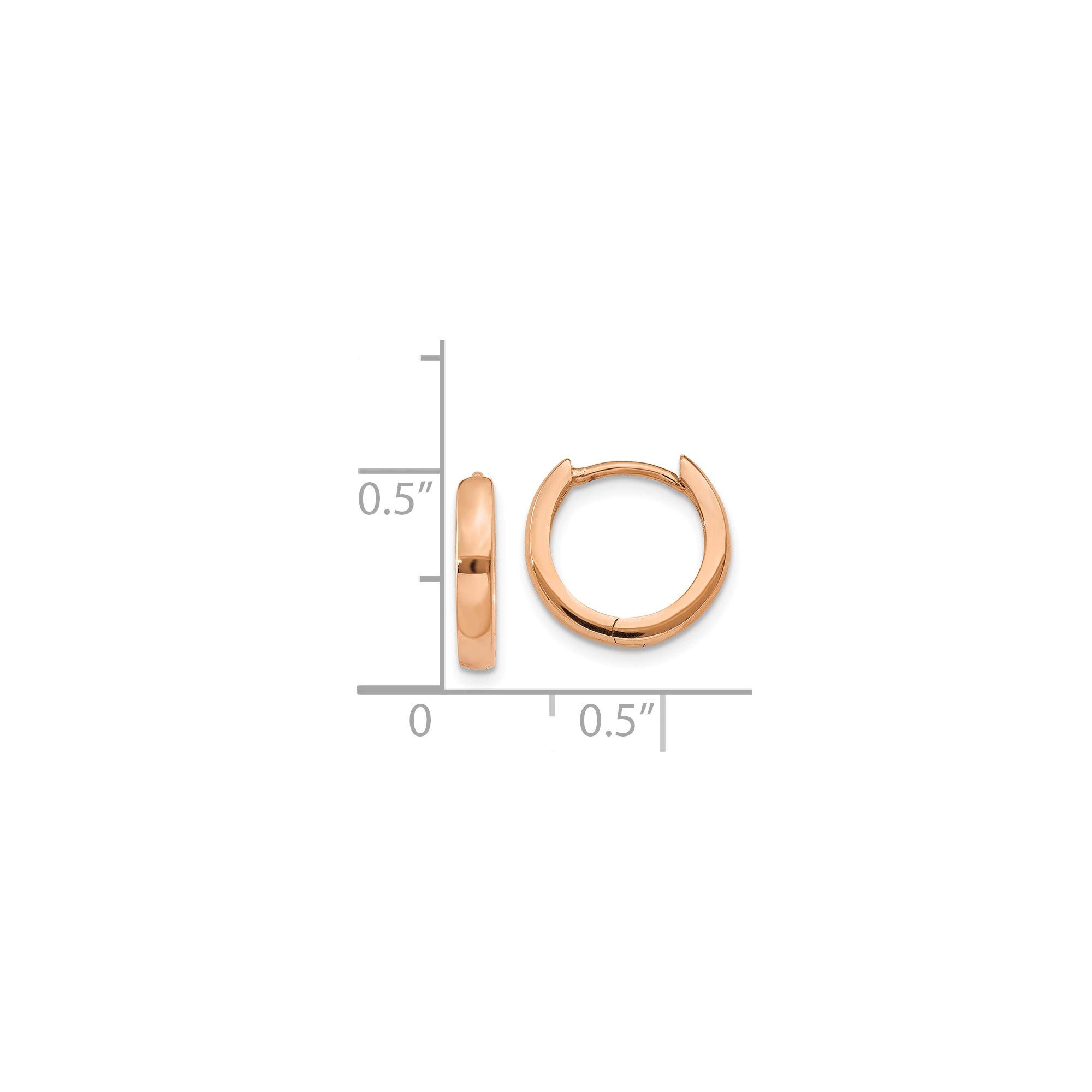 14K Rose Gold Hinged Hoop Earrings for Women - Dainty 14k Rose Gold Jewelry - Perfect for Everyday Wear, Date Night & Special Occasions