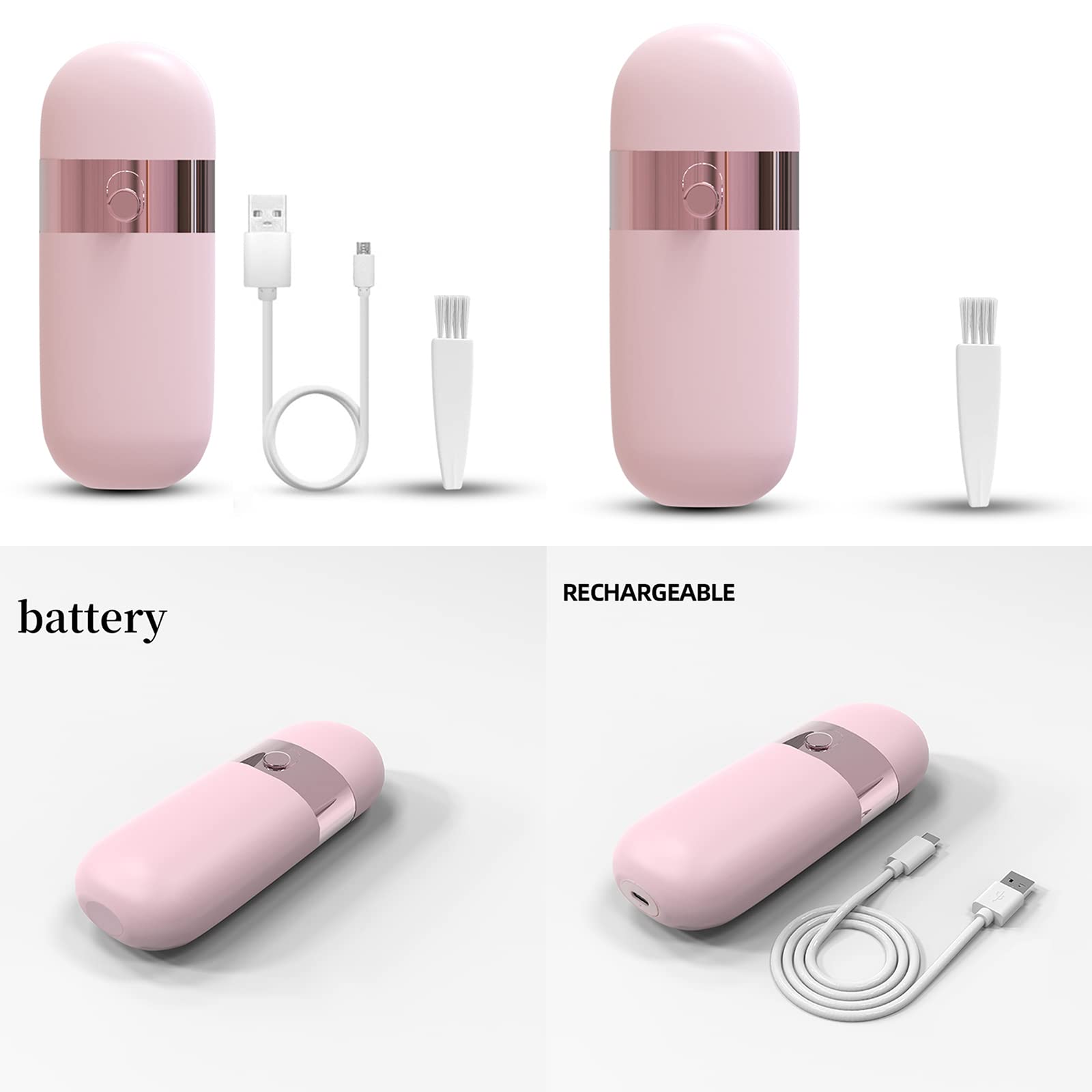 Painless Electric Epilator for Women & Men - Portable USB Rechargeable & Battery Powered Hair Remover for Face, Body, Bikini Line - Smooth Skin at Home or Travel | Perfect for Sensitive Skin & Quick Hair Removal