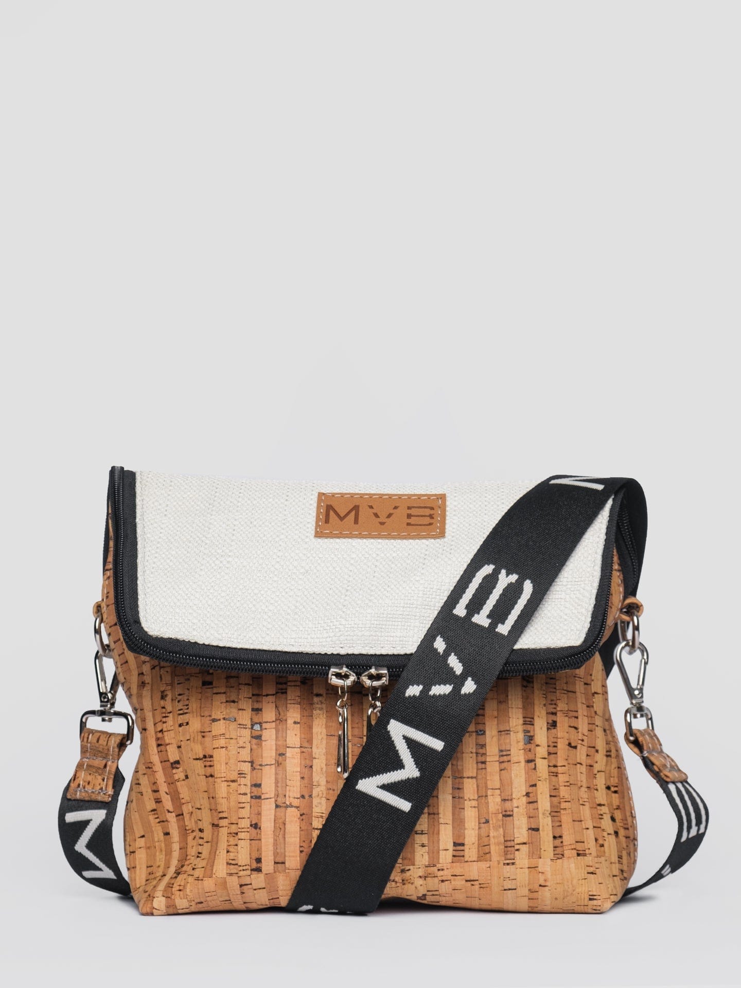 Vegan Crossbody Bag for Women - Summer Canvas & Cork Flop Bag | Soft Natural Material | Perfect for Beach, Travel & Everyday Use