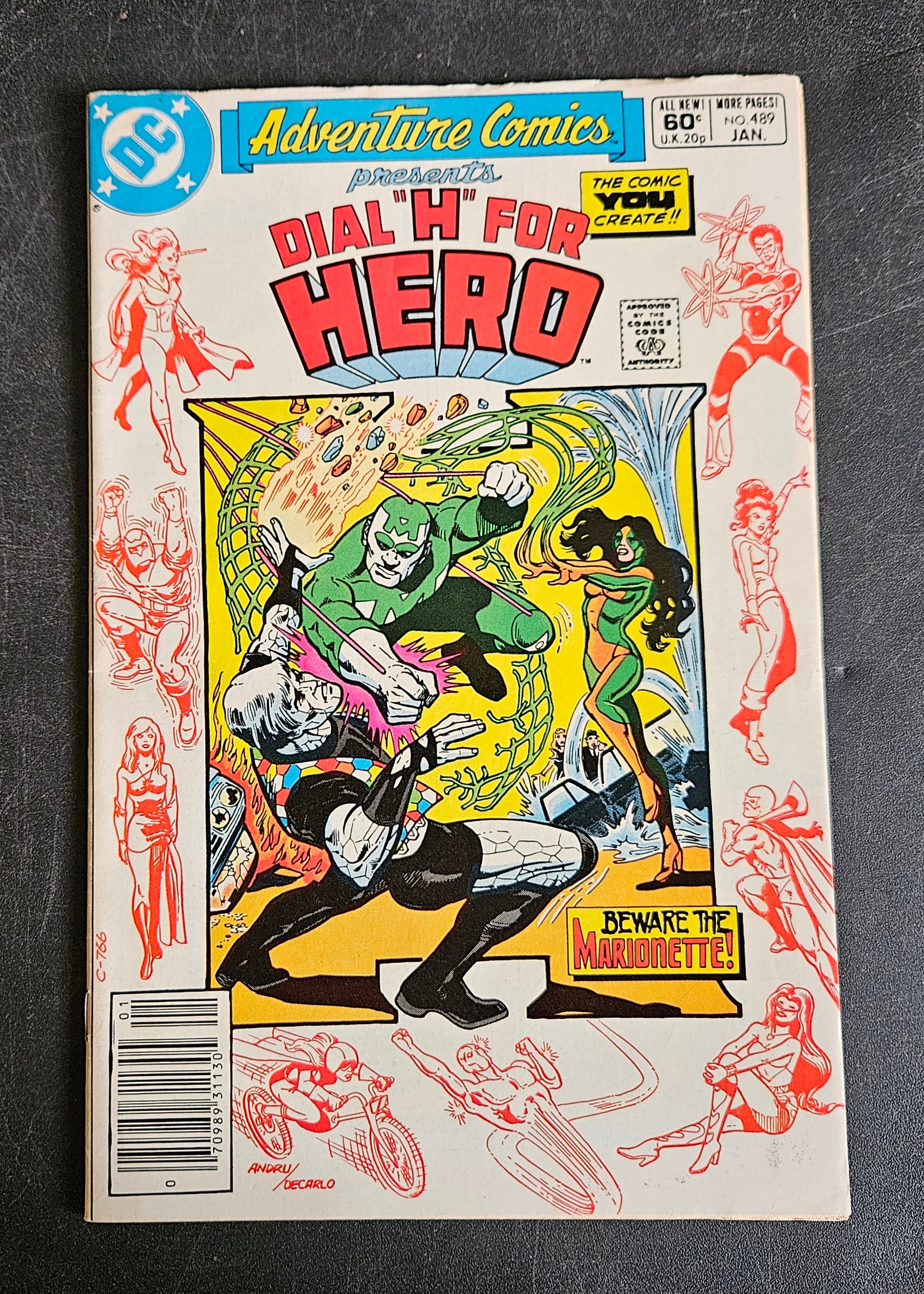 Adventure Comics #489 Jan - Dial H for Hero DC Comic Book by Andru & Giordano | Rare Collectible, Superhero Story for Comic Enthusiasts & Gift for DC Fans