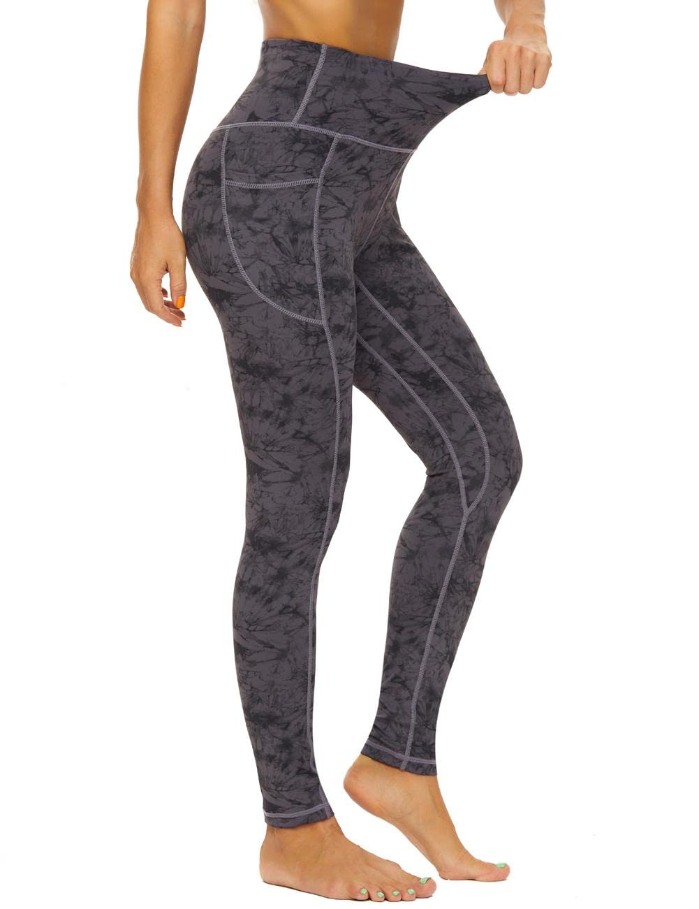 CCKO High Waisted Yoga Pants for Women with Pockets - Stretchy Workout Leggings Tummy Control - Perfect for Gym, Running & Everyday Wear
