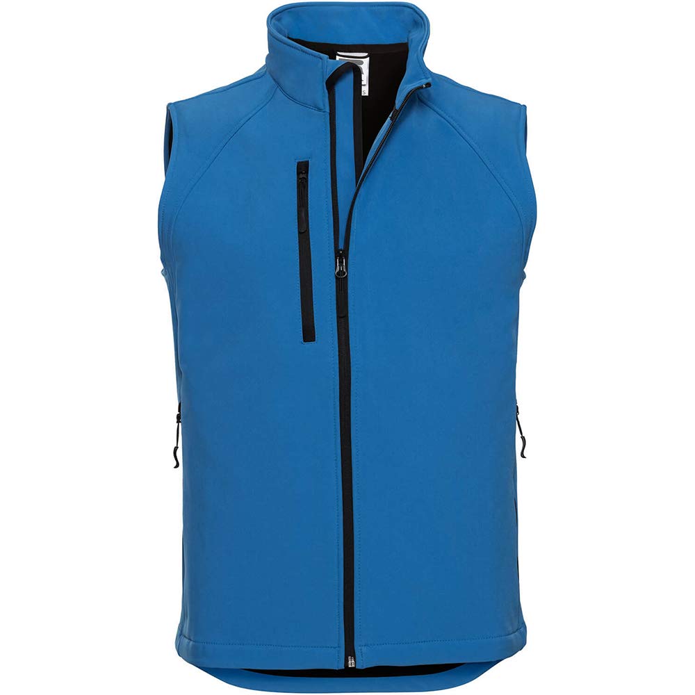 Russell Men's 3-Layer Soft Shell Vest Jacket - Lightweight Insulated Gilet for Outdoor Activities, Hiking & Casual Wear