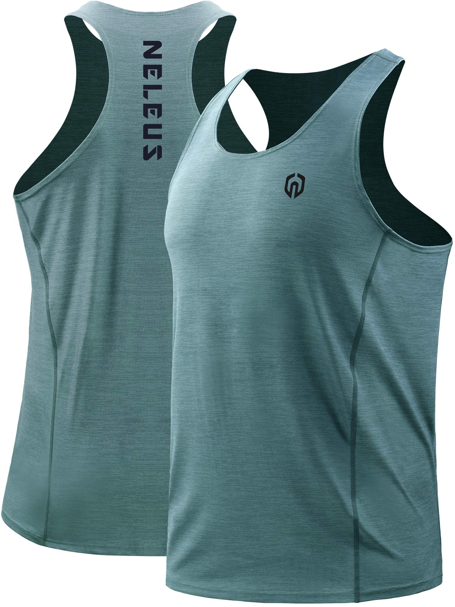 NELEUS Men's 3 Pack Running Tank Tops - Moisture Wicking Quick Dry Athletic Shirts, Breathable Y-Back Workout Tank for Gym, Jogging & Outdoor Sports