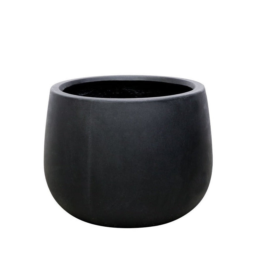 Ahuriri Black Outdoor Planter - Medium Size Modern Garden Flower Pot for Patio, Balcony & Backyard Decor | Weather-Resistant & Durable