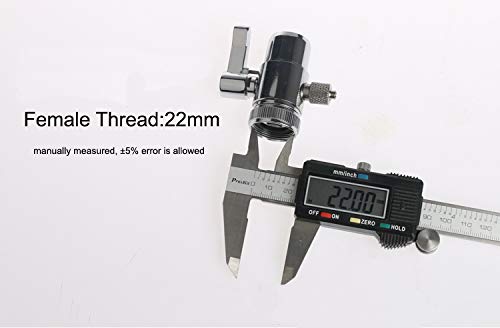 Brass Faucet Sprayer Attachment - Sink Faucet to Hose Adapter with M22 Female Thread & Dual 3/8