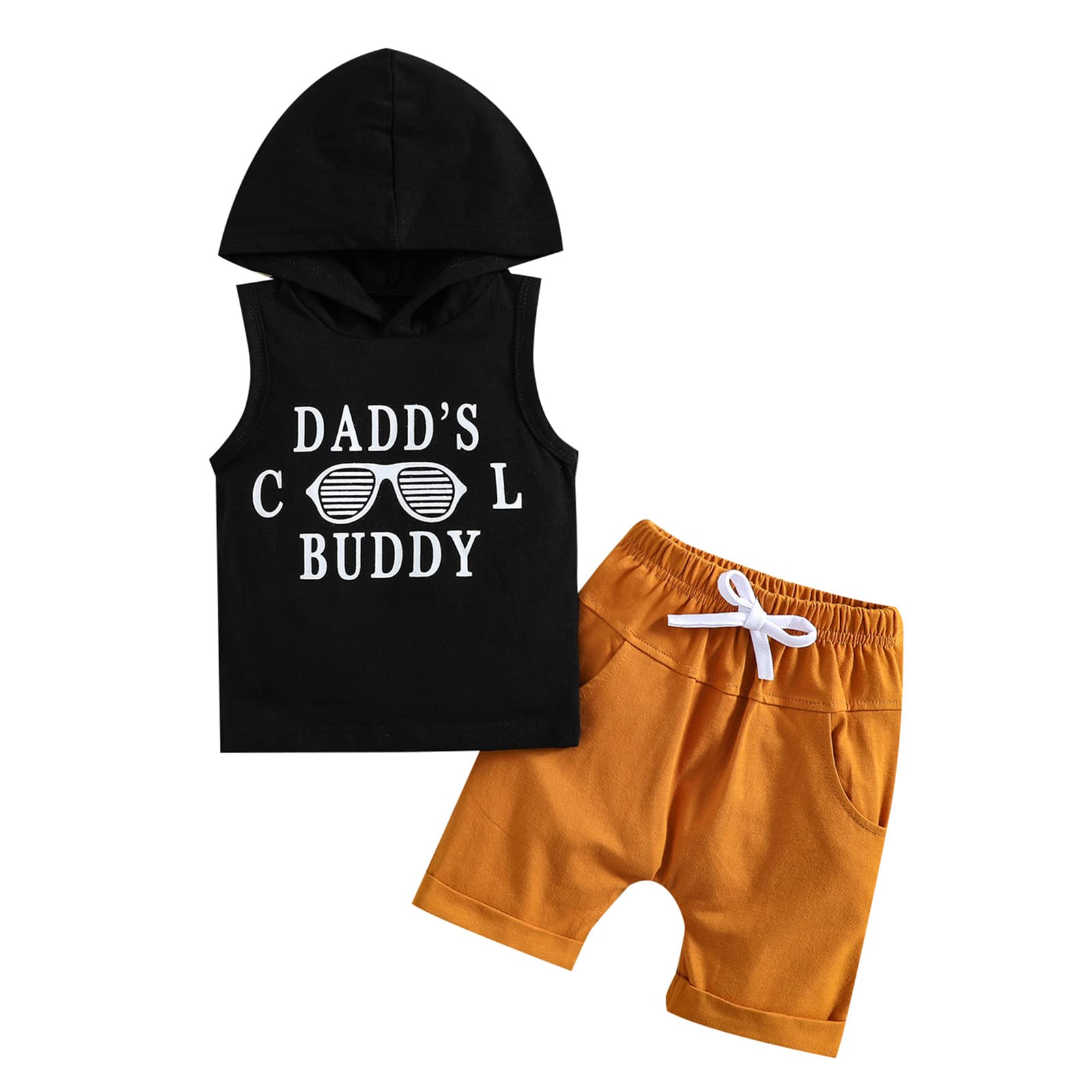 Chyrbaby Toddler Boy Outfit - Camo Print Hoodie & Shorts Set for Summer | Soft Cotton Comfort | Perfect for Playdates & Outdoor Adventures