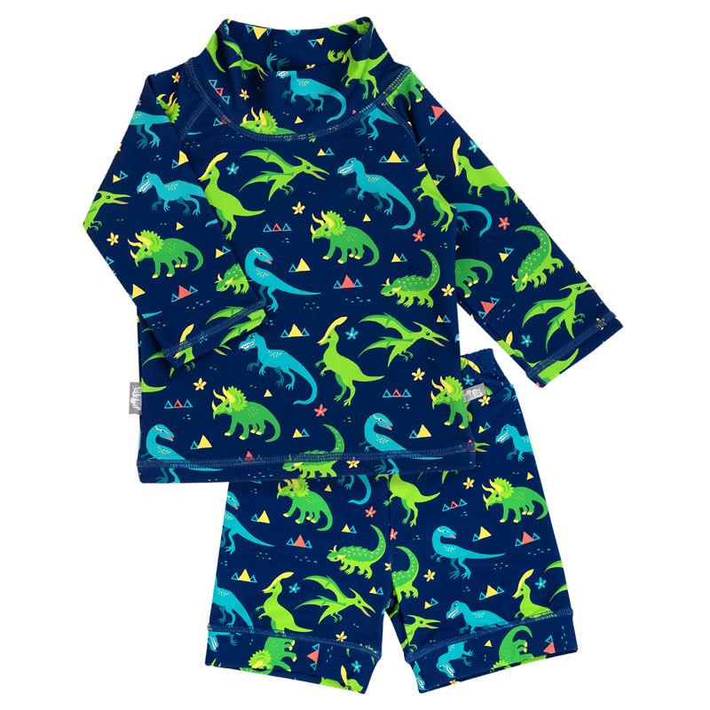 Jan & Jul Sun & Splash 2-Piece UV Protection Swim Suit for Kids - UPF 50+ Rash Guard & Swim Shorts Set - Perfect for Beach, Pool & Outdoor Water Activities