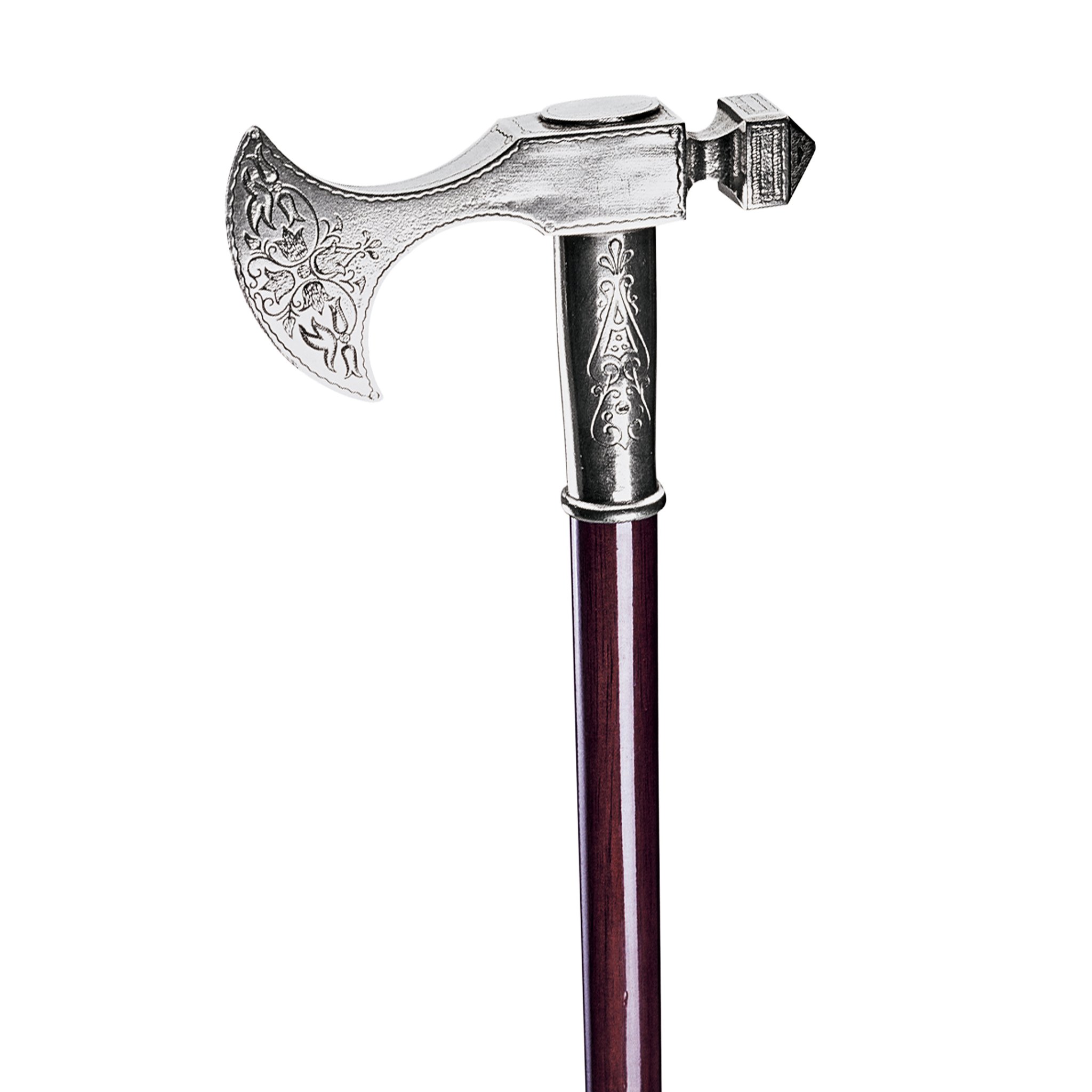 Design Toscano Pewter Walking Cane - Elegant & Durable Walking Stick for Men & Women - Perfect for Hiking, Fashion Accessory, or Collectible