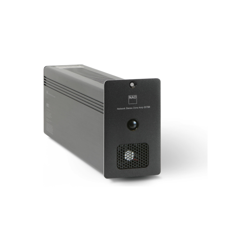 NAD Electronics CI 720 Network Stereo Zone Amplifier - High Power Multi-Room Audio System for Home Theater & Smart House Installation
