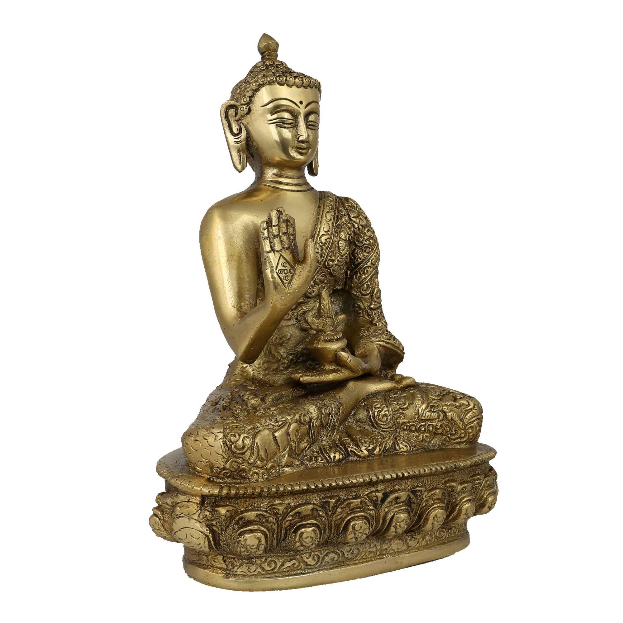 9 Inch Protection Buddha Statue - Handcrafted Buddhist Decor for Home & Office, Spiritual Gift for Meditation & Blessing | Perfect for Altars, Yoga Studios & Peaceful Spaces
