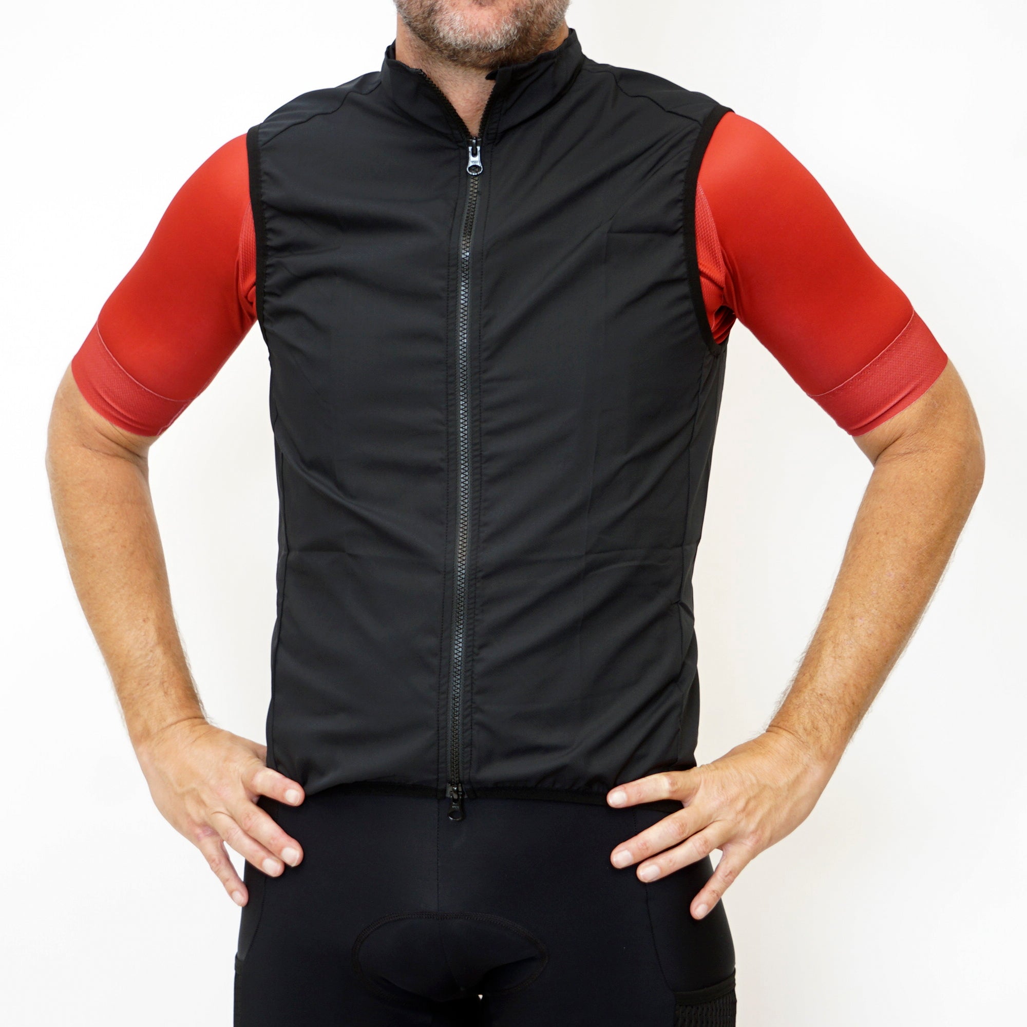 Lightweight Windproof Vest for Men & Women - Black Outdoor Running Jacket for Hiking, Cycling & Travel - Breathable Windbreaker for All Seasons