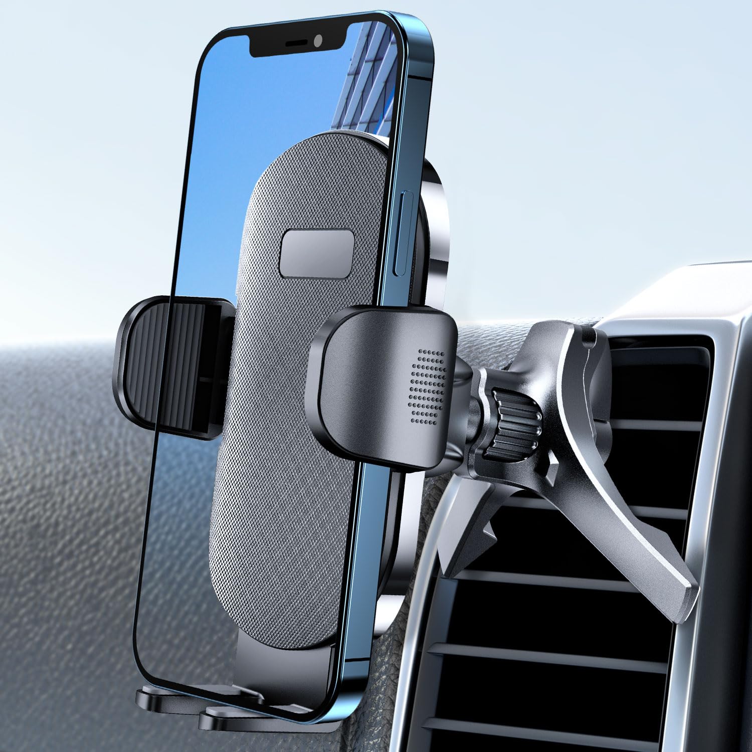 eSamcore Universal Car Phone Holder - 3-Point Support Air Vent Mount with Extended Clamp Cradles for iPhone, Samsung Galaxy & Smartphones - Secure Dashboard Phone Stand for Car, Truck & Vehicle - Perfect for GPS Navigation & Hands-Free Driving