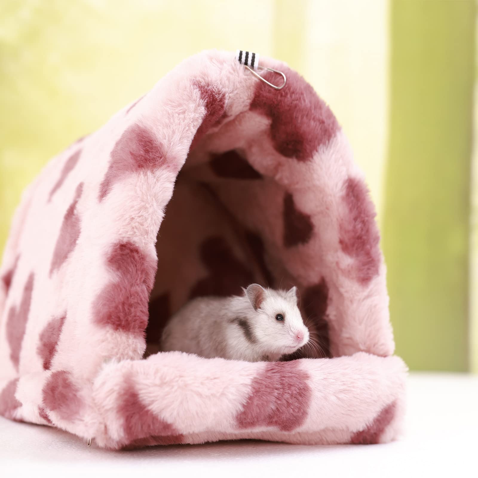 Premium Rat Bed & Ferret Hammock - Large Pink Cage Accessory for Guinea Pigs, Chinchillas, Hedgehogs & Sugar Gliders - Cozy Hideout & Sleeping Toy for Small Pets - Perfect for Cages, Playpens & Travel Carriers