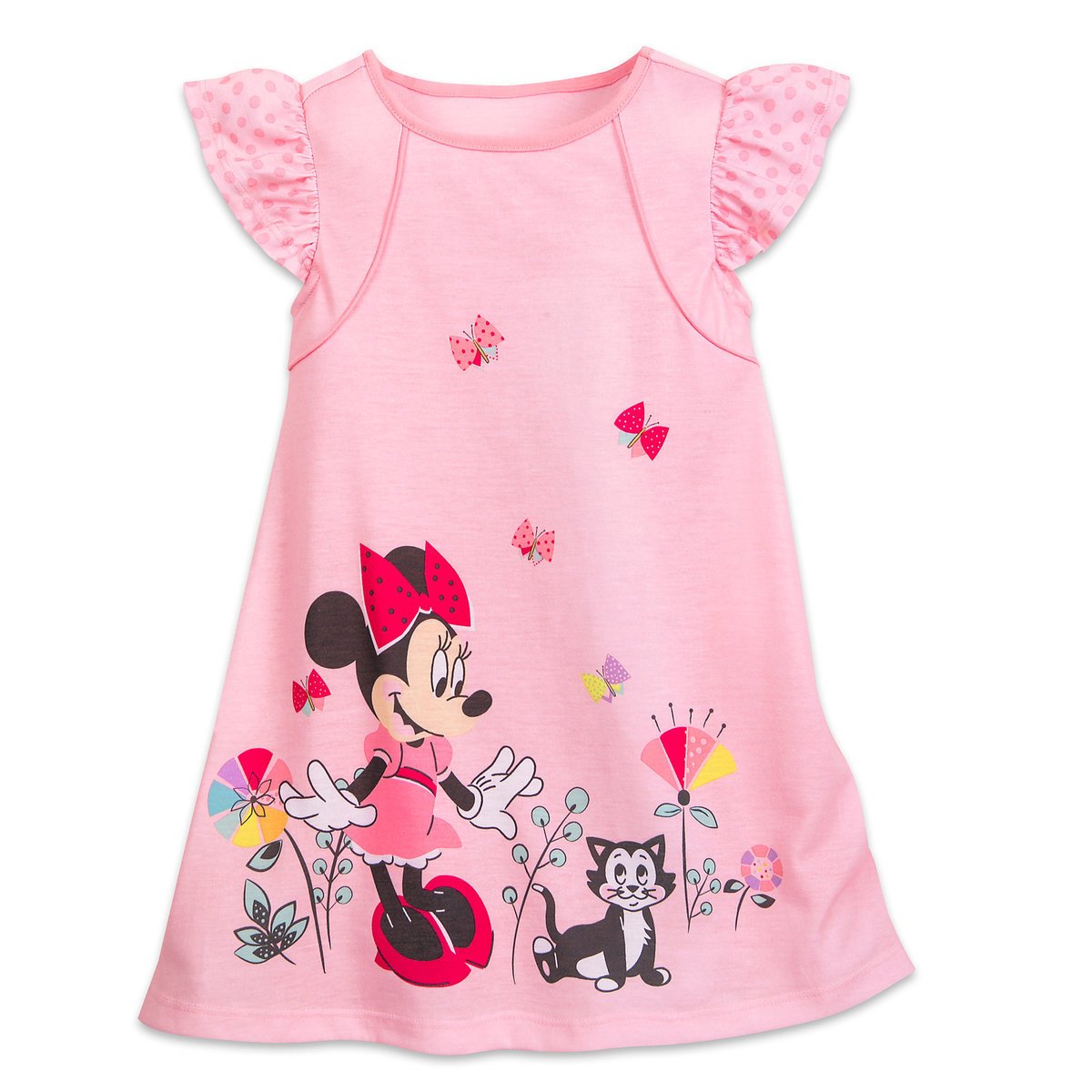 Disney Minnie Mouse Pink Nightshirt for Girls - Soft & Comfortable Sleepwear for Bedtime & Lounge Wear