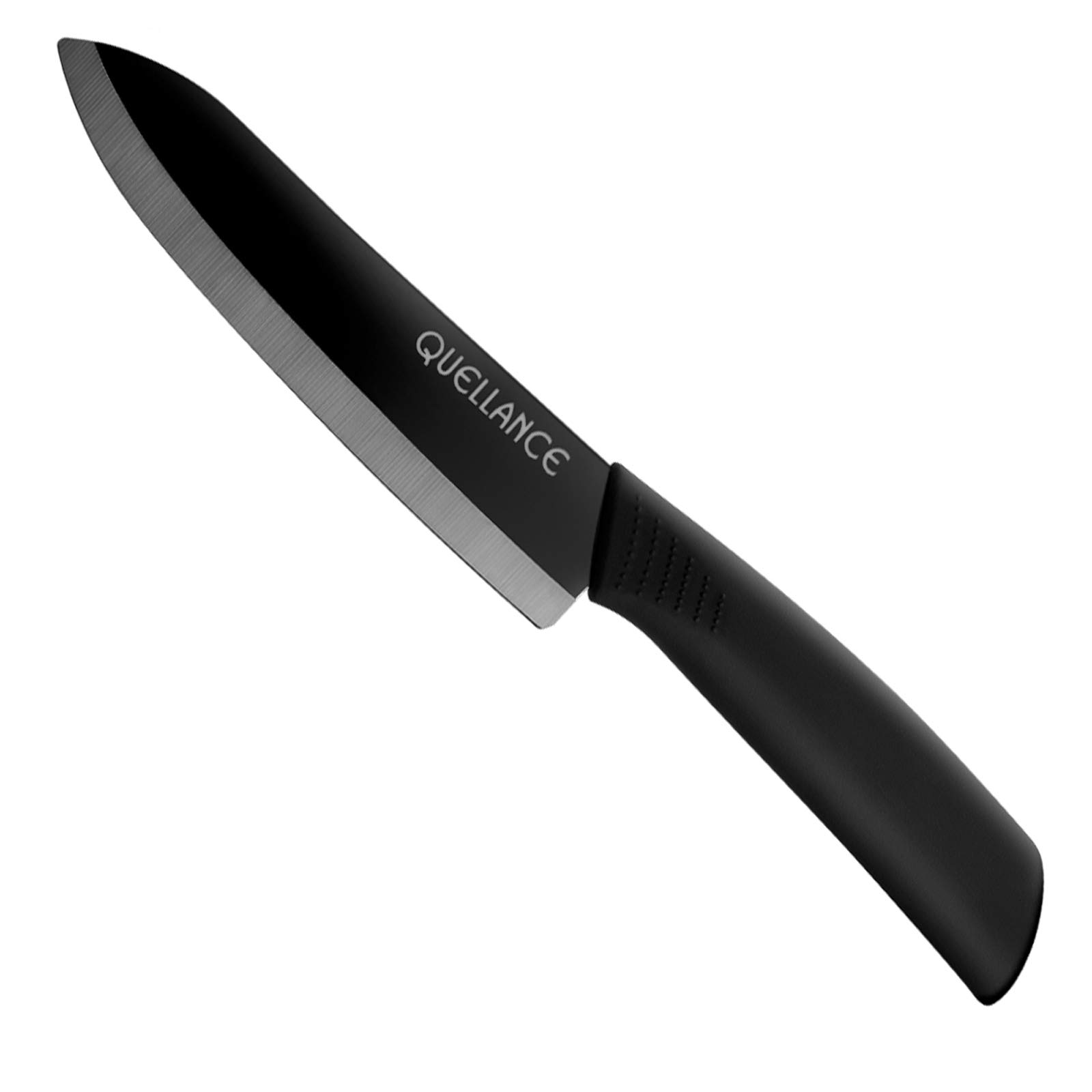 Ultra Sharp 6-Inch Ceramic Chef Knife - Professional Kitchen Knife with Sheath Cover for Precise Slicing - Perfect for Boneless Meats, Sashimi, Fruits & Vegetables - Ideal for Home Chefs & Japanese Cuisine (Black)