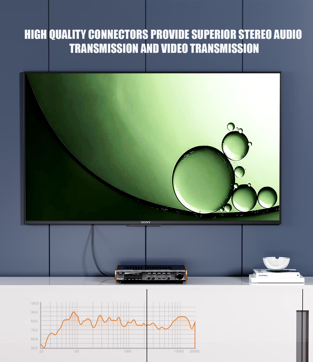 3.5mm to RCA AV Cable for Camcorder, Handycam, TV, Smartphones, MP3, Tablets, Speakers, Home Theater - 5ft | Ideal for Home Entertainment, Video Playback, and Audio Connectivity