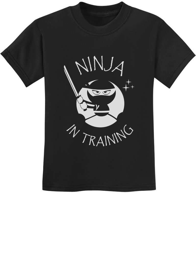 Ninja Training T-Shirt for Kids - Cool Ninja Warrior Graphic Tee for Boys & Girls - Fun Toddler & Children's Novelty Gift | Perfect for Birthday Parties, Halloween Costumes & Martial Arts Events