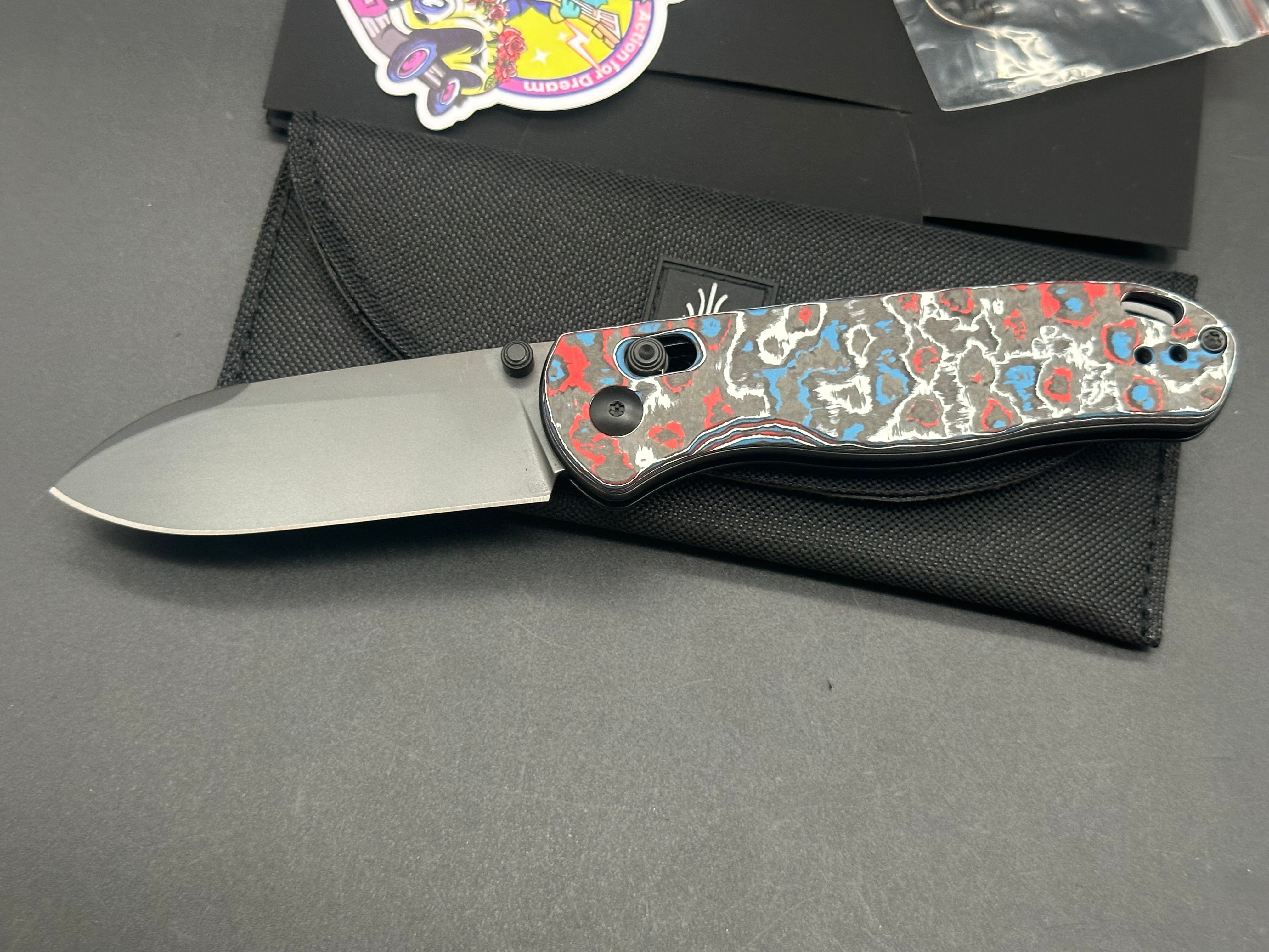 Kizer Drop Bear Pocket Knife - S45VN Stainless Steel Blade, Clutch Lock, Fatcarbon Handle (Ki3619A5) - EDC Folding Knife for Camping, Hiking & Outdoor Adventures