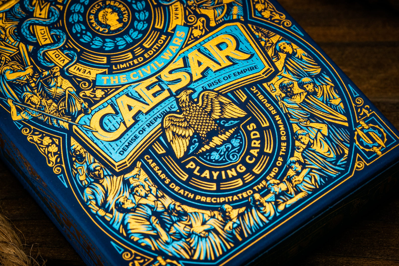 Premium Blue Caesar Playing Cards - Classic Design for Poker, Blackjack & Magic Tricks | Ideal for Game Nights, Casino Parties & Cardistry