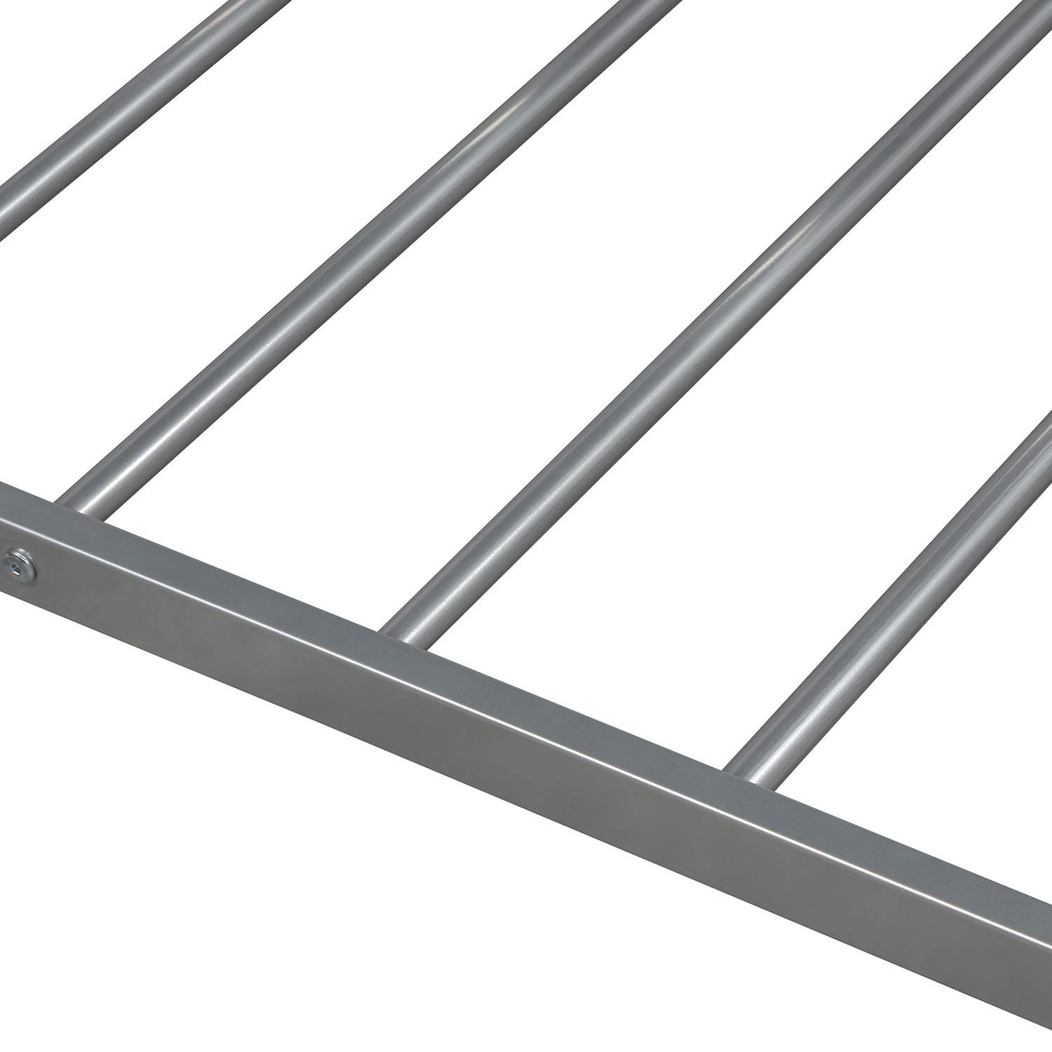 Merax Twin Over Twin Metal Bunk Bed with Removable Ladder - Space-Saving Bed for Kids, Teens & Adults - Sturdy Silver Frame - Perfect for Small Bedrooms, Dorms & Guest Rooms