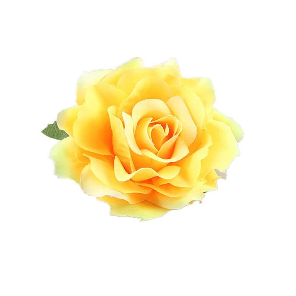 Yellow Rose Hairpin & Headdress Brooch for Brides & Bridesmaids | Wedding Accessories | Perfect for Bridal Shower, Ceremony & Photo Shoots