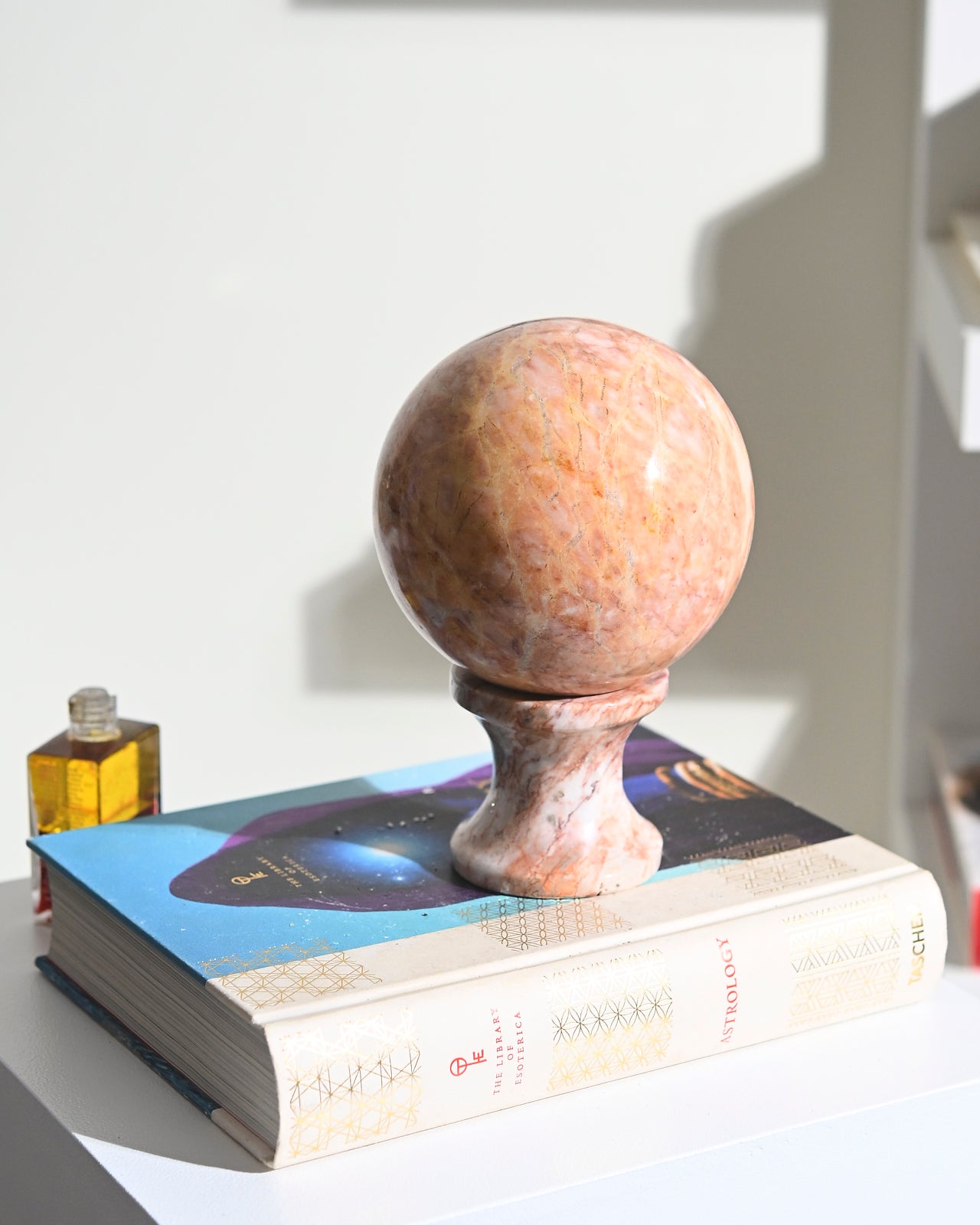 7lbs Pink Marble Sphere - Decorative Home & Office Accent for Zen Gardens, Meditation Spaces, and Luxury Interior Design
