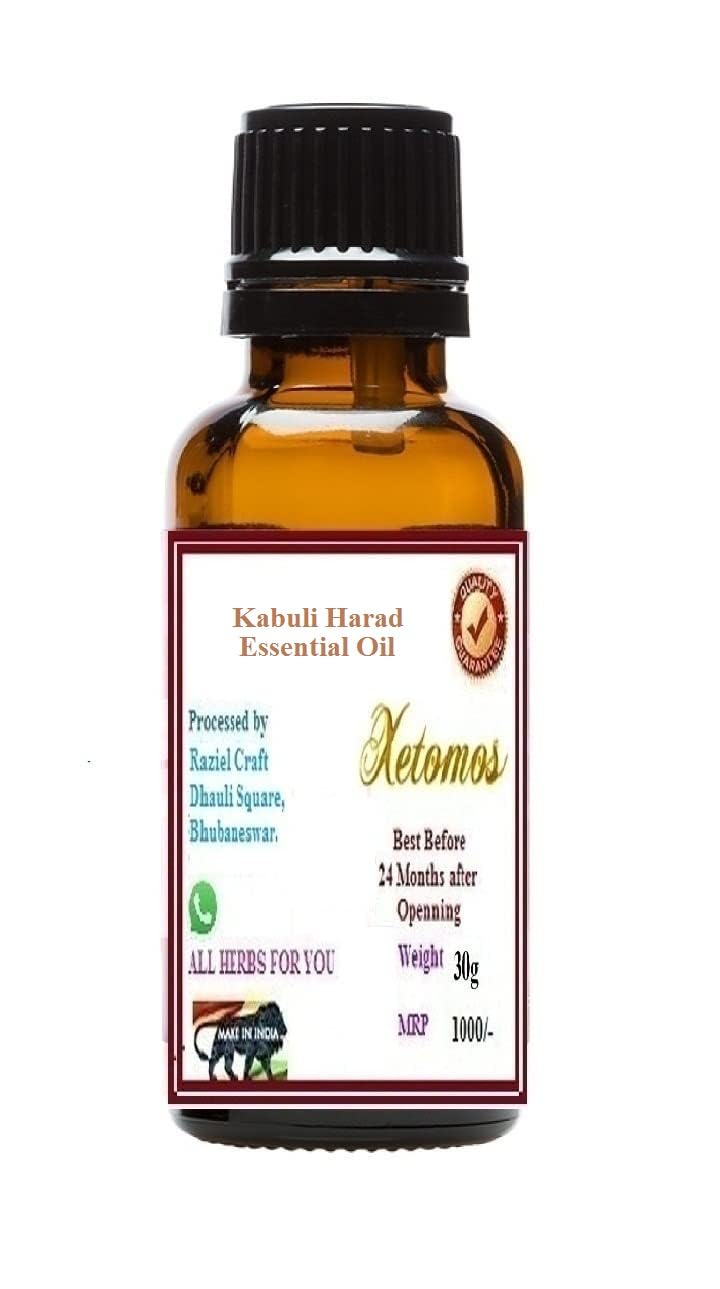 Xetomos Pure Kabuli Harad Essential Oil 30ml - 100% Natural Herbal Extract for Aromatherapy, Skin Care & Hair Growth | Perfect for Massage, Diffusers & DIY Beauty Recipes