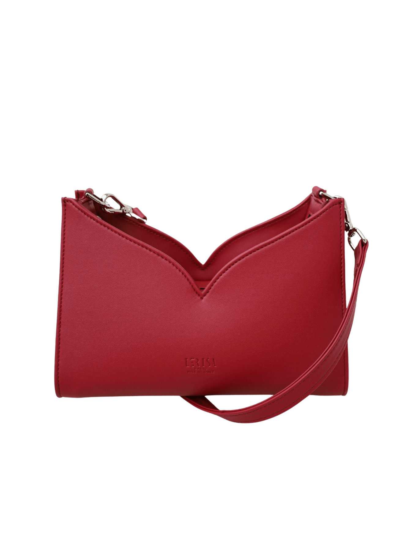 Lerisa Vegan Grape Leather Crossbody Bag for Women - Stylish Red Purse for Casual Outings, Travel & Everyday Use