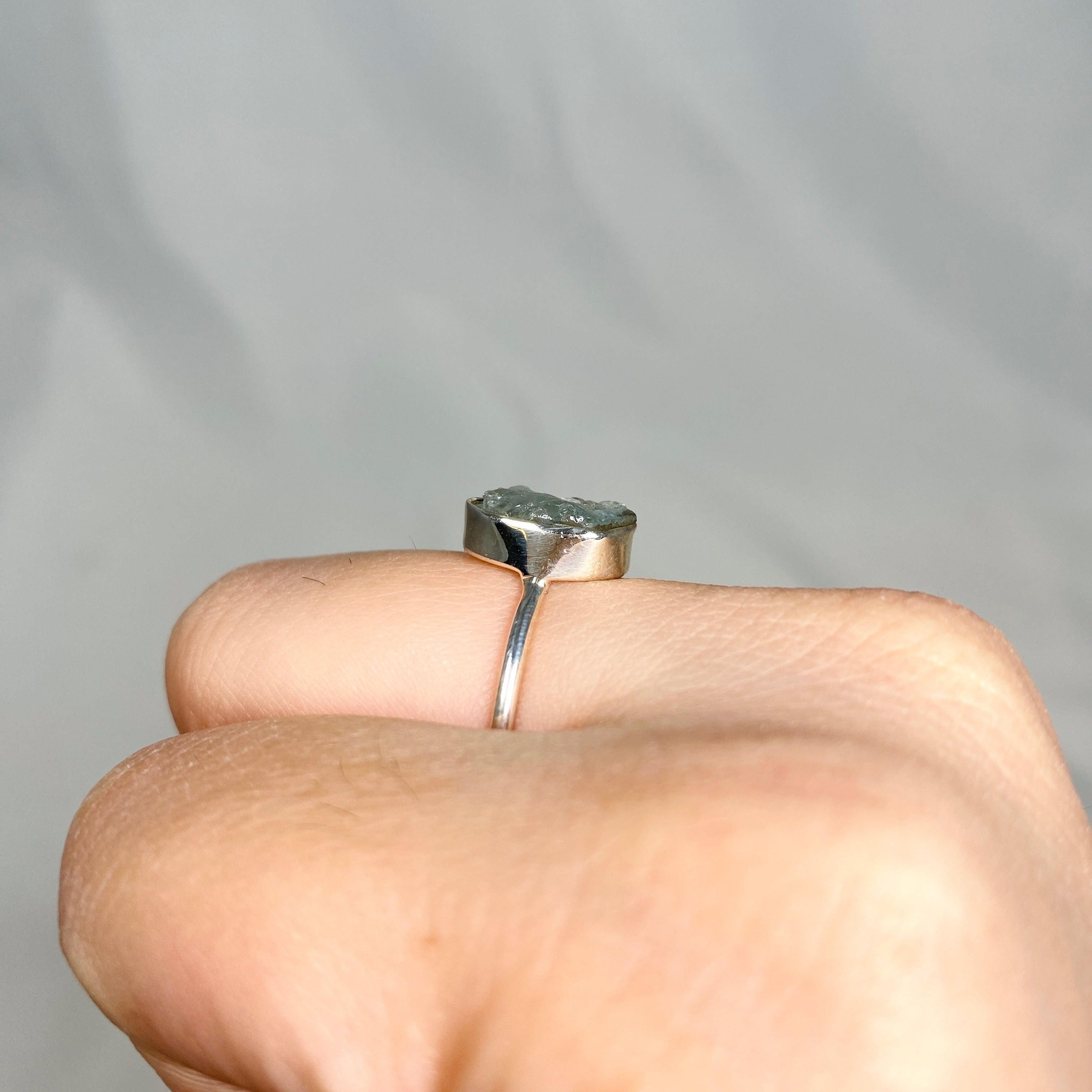 Natural Aquamarine Raw Stone Ring PRGJ333 – Handmade Boho Jewelry for Women, Perfect for Everyday Wear & Special Occasions