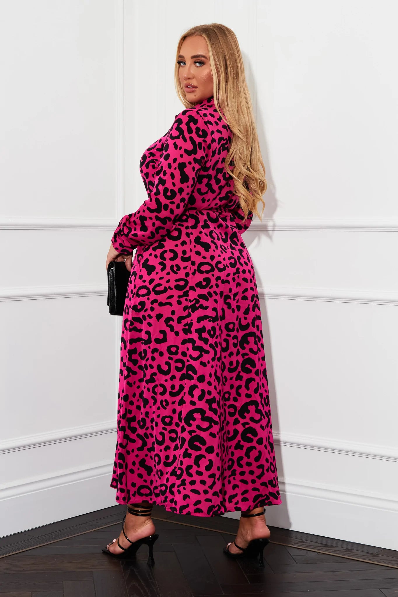 Brielle Women's Pink Maxi Shirt Dress - Flowy Long Sleeve Casual Summer Dress for Beach, Vacation & Everyday Wear