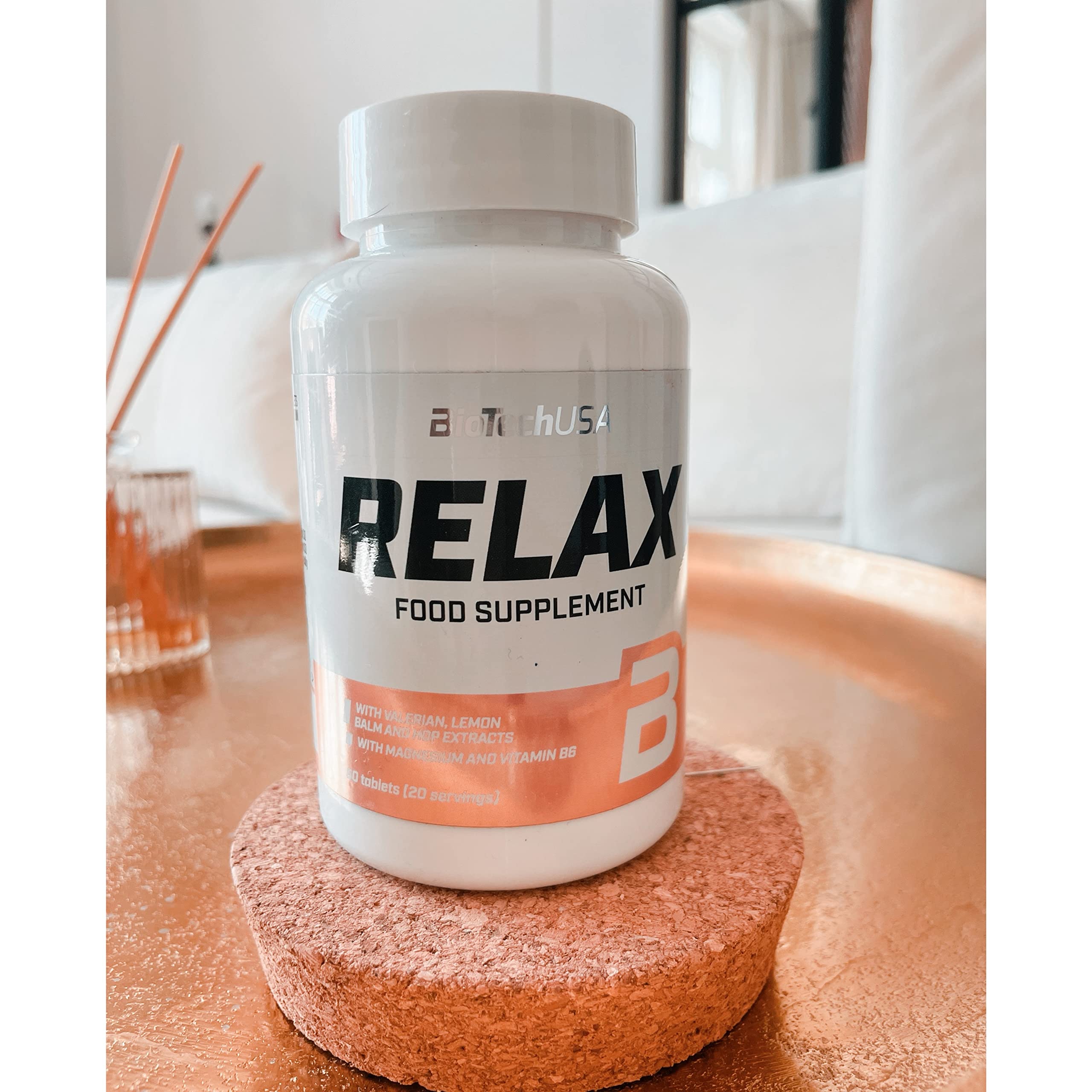 BioTechUSA Relax Supplement - 60 Tablets for Stress Relief & Better Sleep - Natural Calm Support for Daily Relaxation & Nighttime Rest