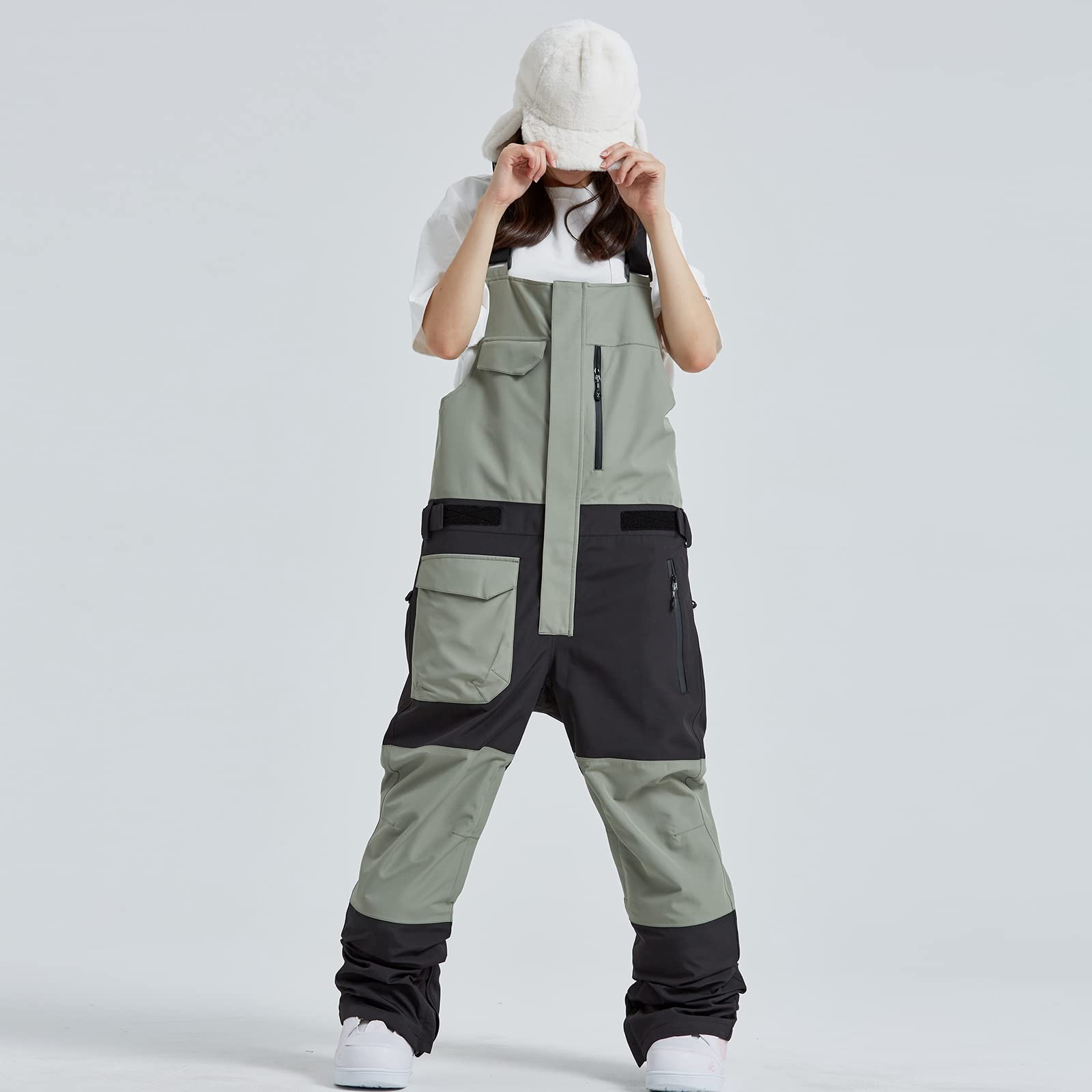Waterproof Insulated Ski Bib Overalls for Men & Women - Windproof Snow Pants for Skiing, Snowboarding & Outdoor Winter Activities